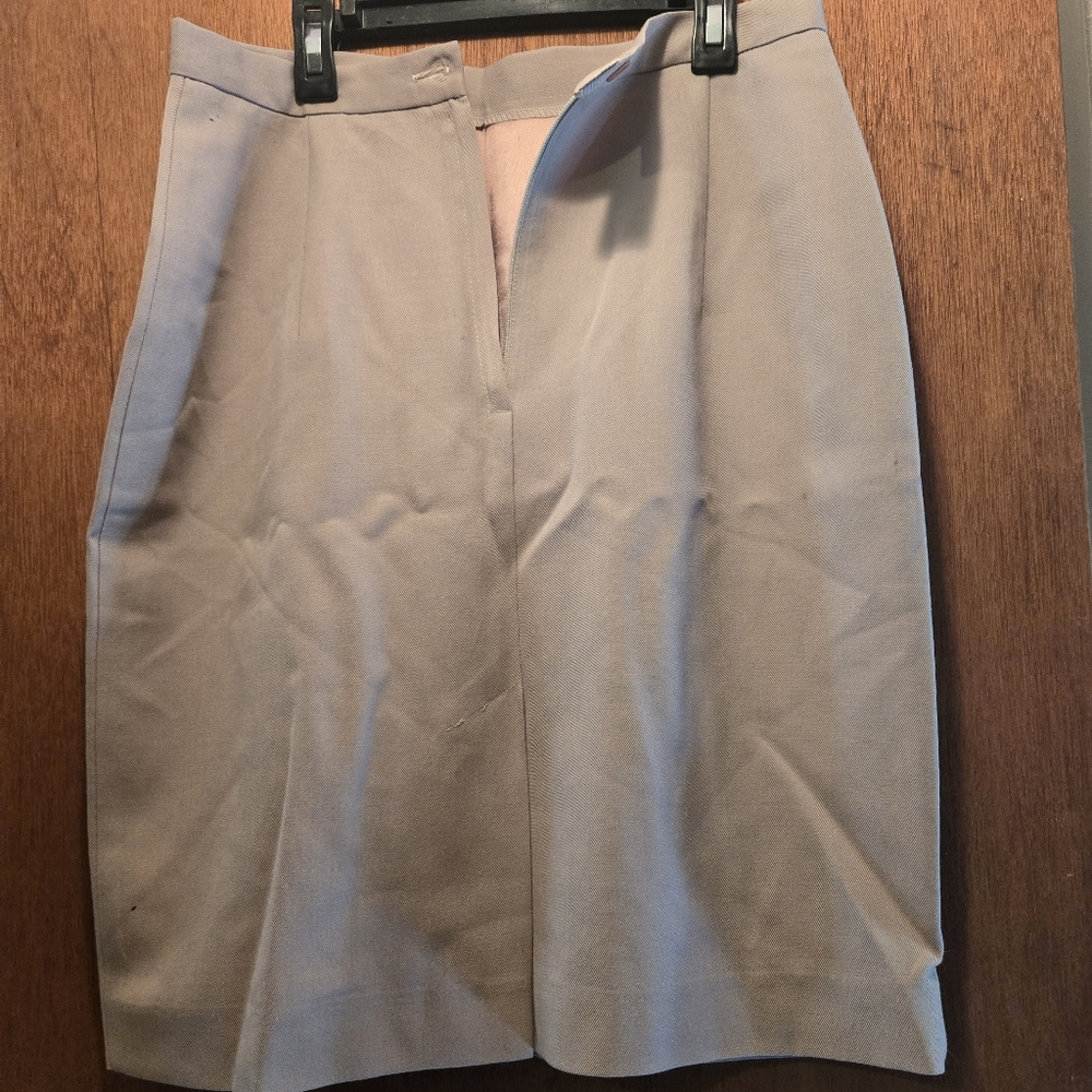 Michele Petite tan VINTAGE lined beautiful skirt szM - Picture 4 of 9